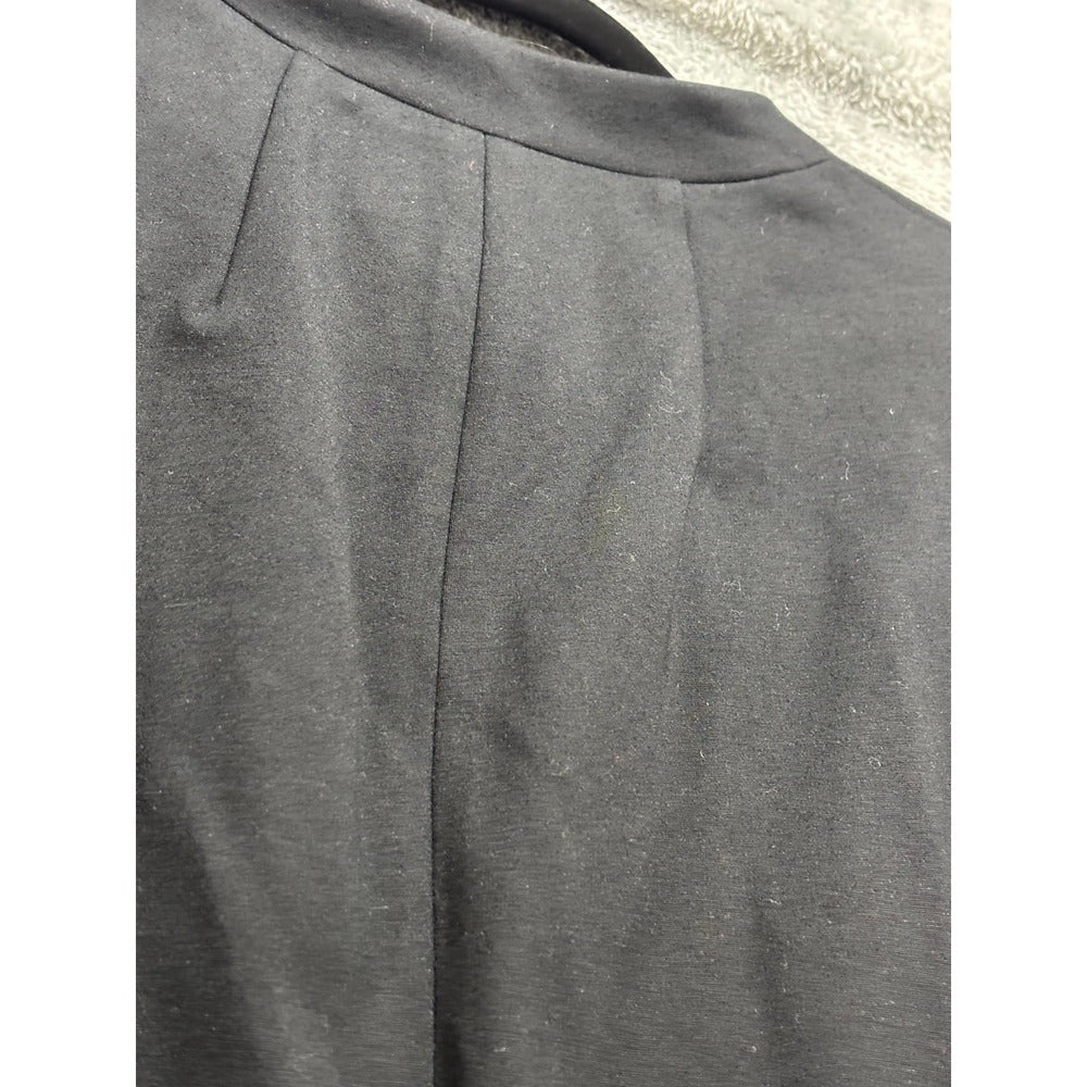 Spanx XL Black Collarless Single Button Blazer Womens Professional Minimalist