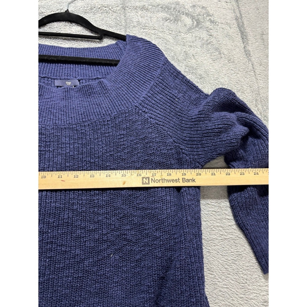 Gap XXL Blue Womens Pullover Sweater Cotton Knit Casual Cozy Boho