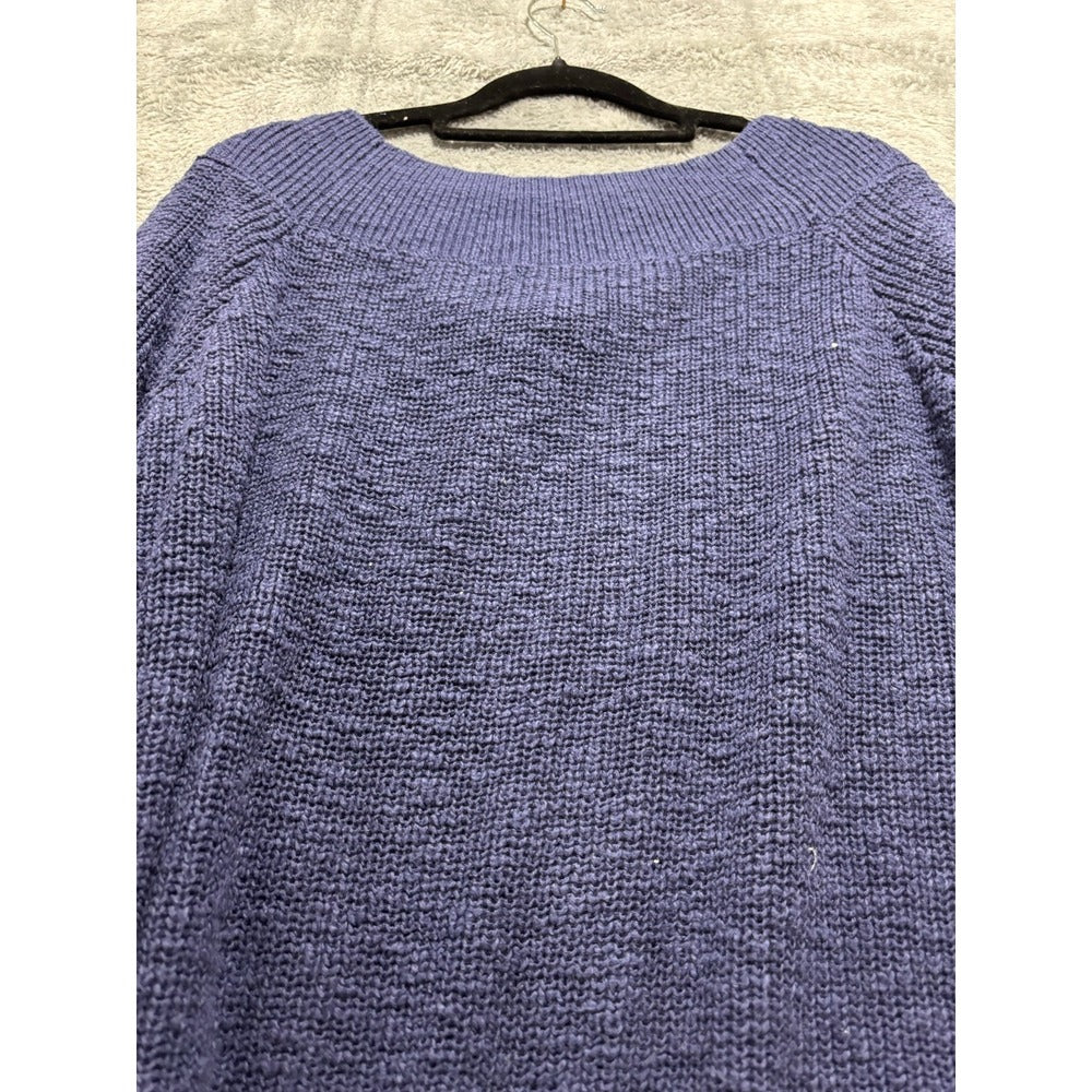 Gap XXL Blue Womens Pullover Sweater Cotton Knit Casual Cozy Boho