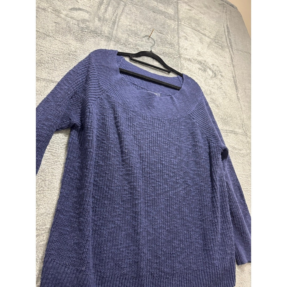 Gap XXL Blue Womens Pullover Sweater Cotton Knit Casual Cozy Boho