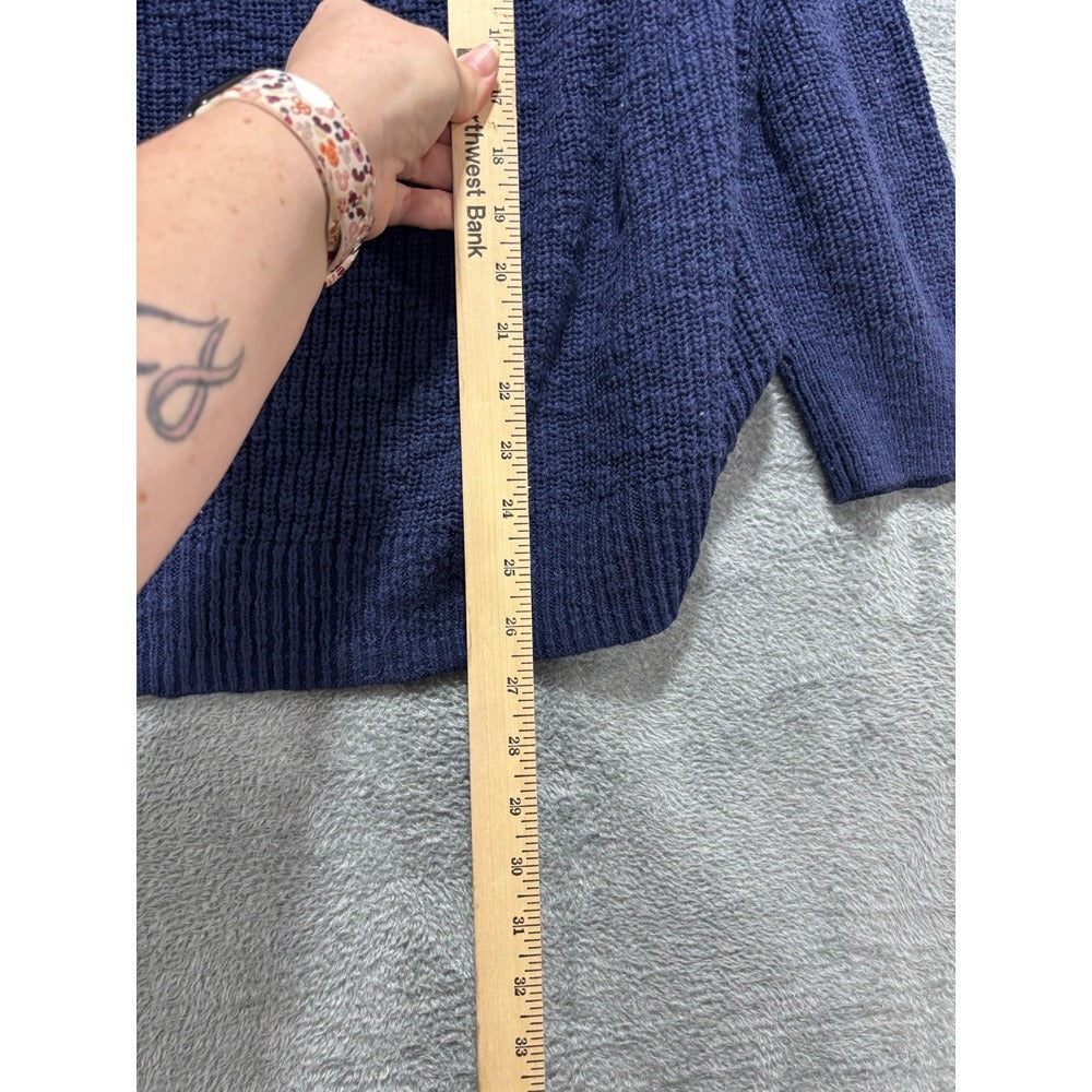 Gap XXL Blue Womens Pullover Sweater Cotton Knit Casual Cozy Boho