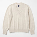 Gap XL Tall Womens Cream V-Neck Sweater Cotton Knit Cozy Preppy Casual