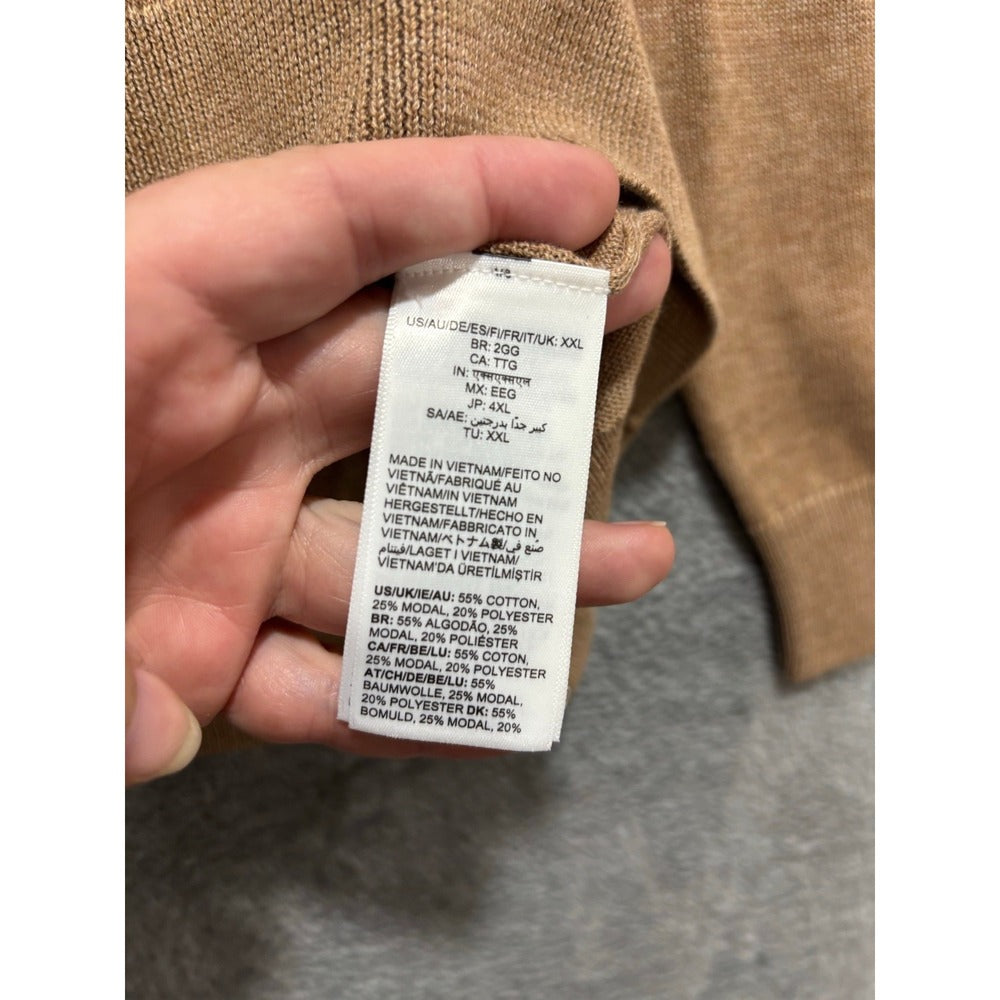 Amazon Essentials XXL Camel V-Neck Sweater Womens Casual Cozy Pullover