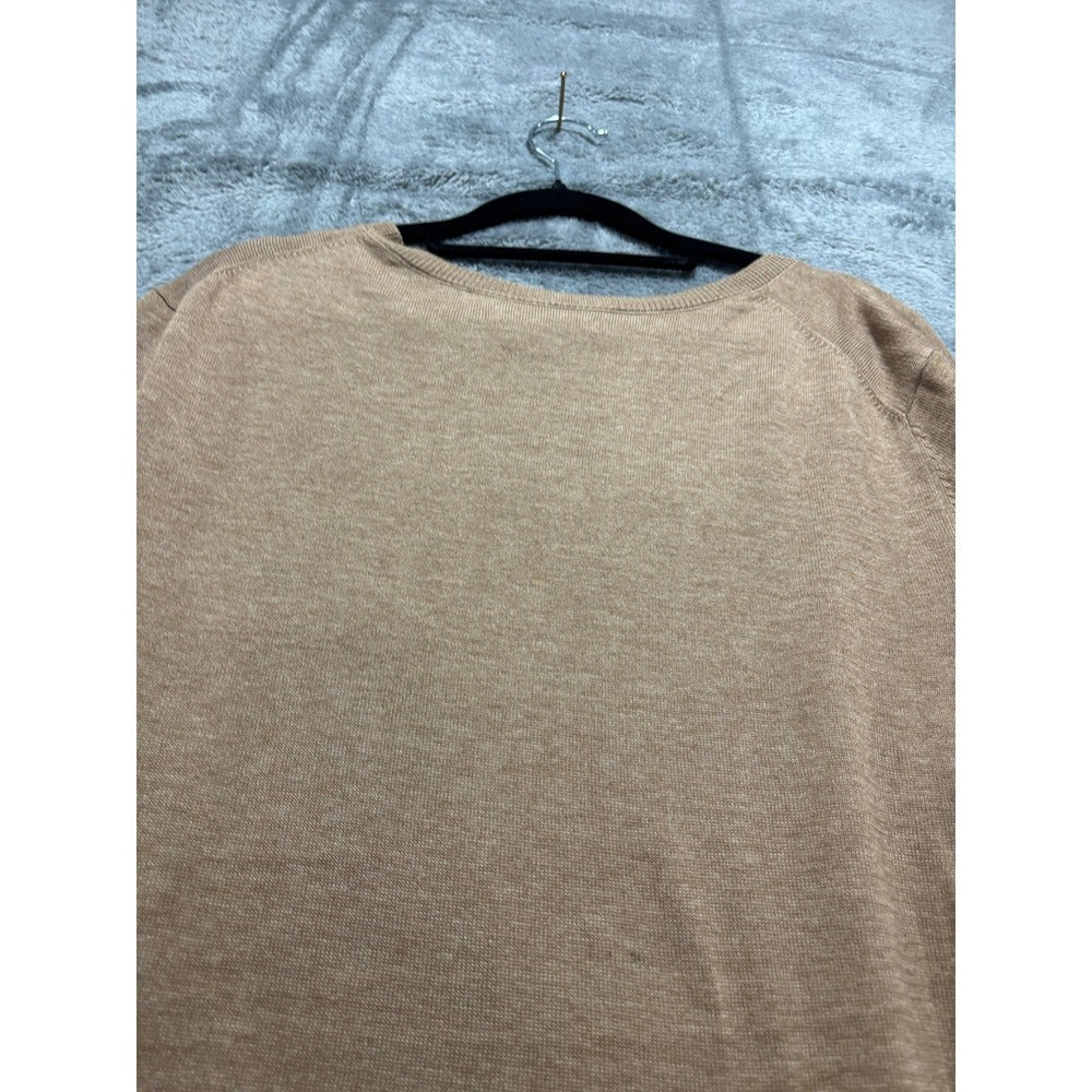 Amazon Essentials XXL Camel V-Neck Sweater Womens Casual Cozy Pullover