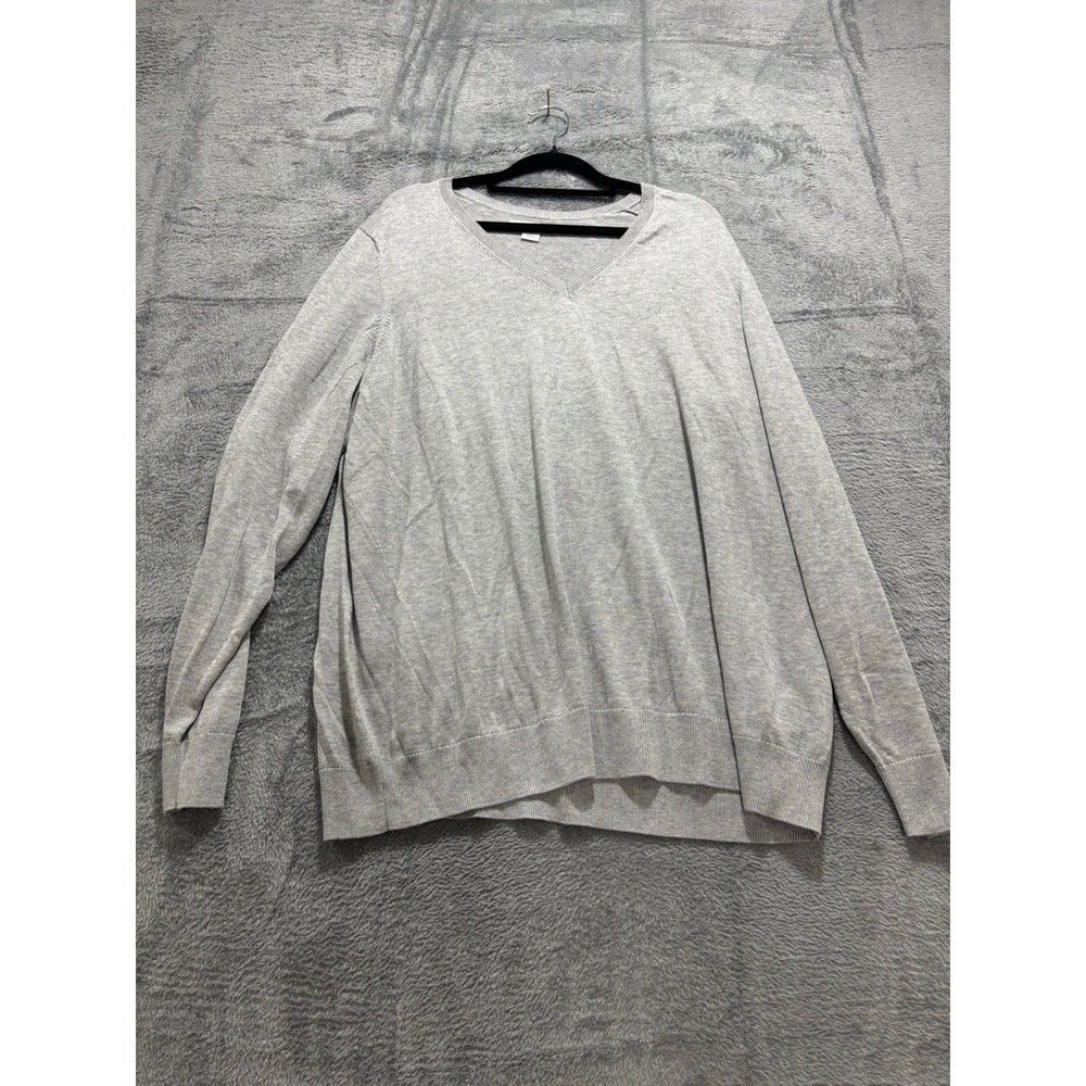 Amazon Essentials XXL Gray Womens V-Neck Sweater Casual Cozy Pullover