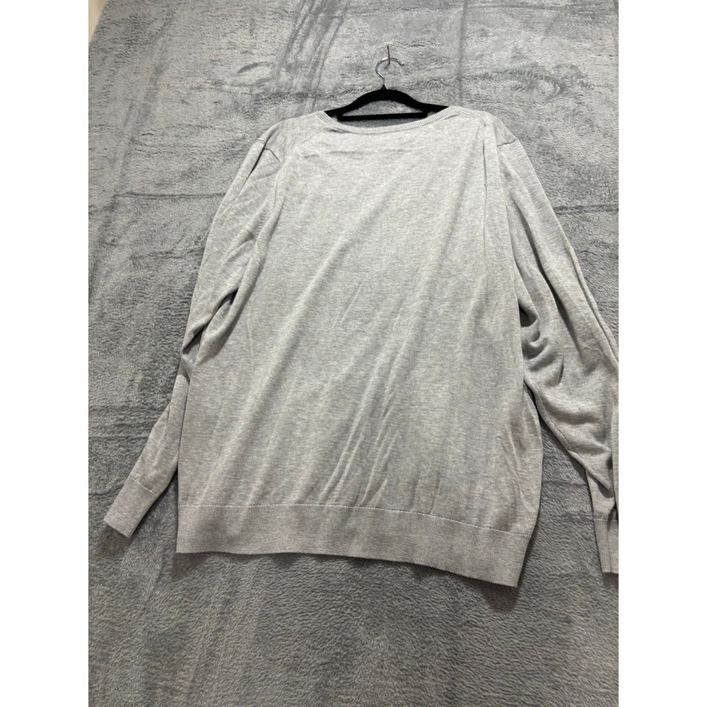 Amazon Essentials XXL Gray Womens V-Neck Sweater Casual Cozy Pullover