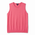 Lands' End XL Pink Sweater Vest Womens Casual Preppy Knit Sleeveless Top