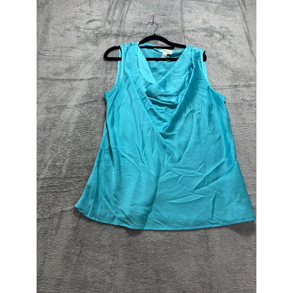 Dressbarn 1X Womens Blue White Pink Tank Top Bundle 3 Pack Casual Preppy Boho
