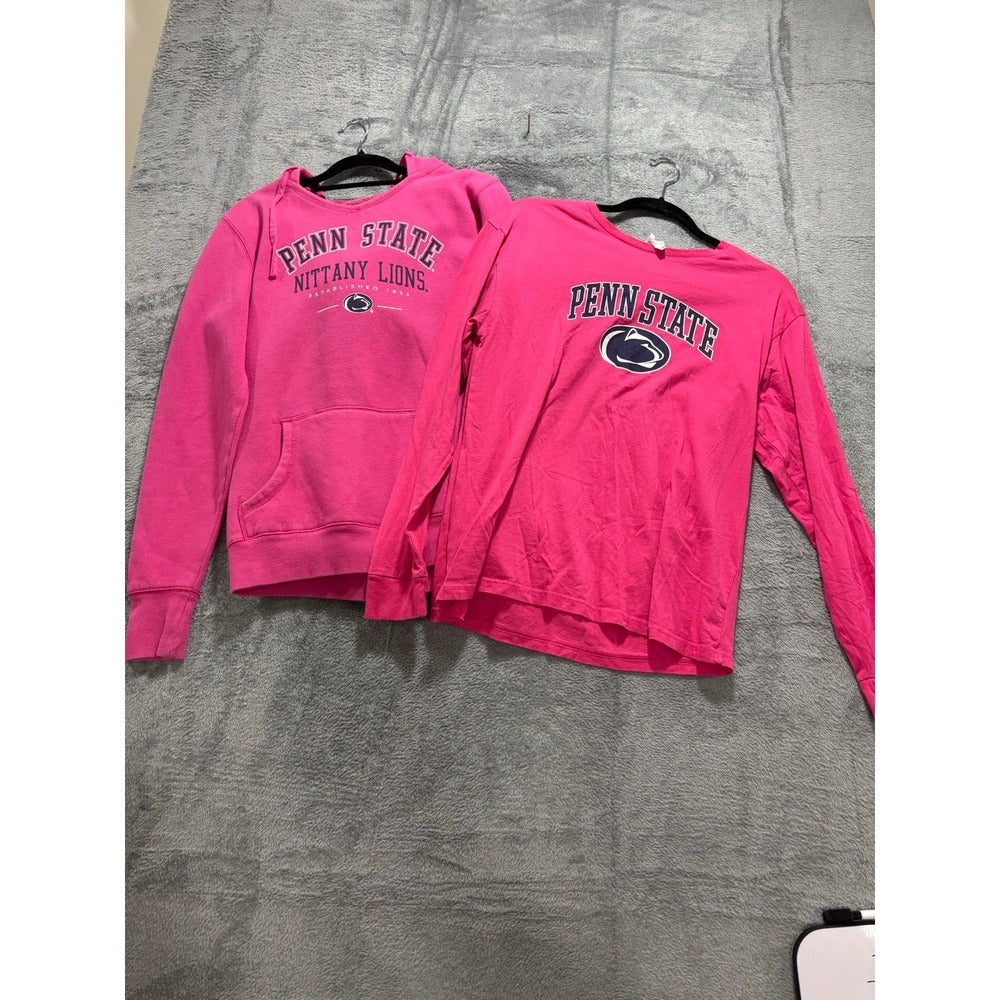 Penn State Nittany Lions Pink Hoodie Womens XL & Youth XL Tee Bundle Casual