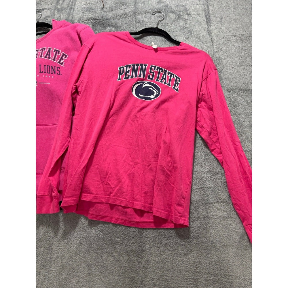 Penn State Nittany Lions Pink Hoodie Womens XL & Youth XL Tee Bundle Casual