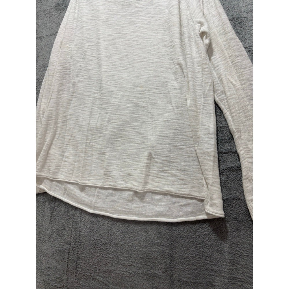 Daily Ritual XXL White Hooded Top Womens Cozy Casual Pullover Sweater Boho