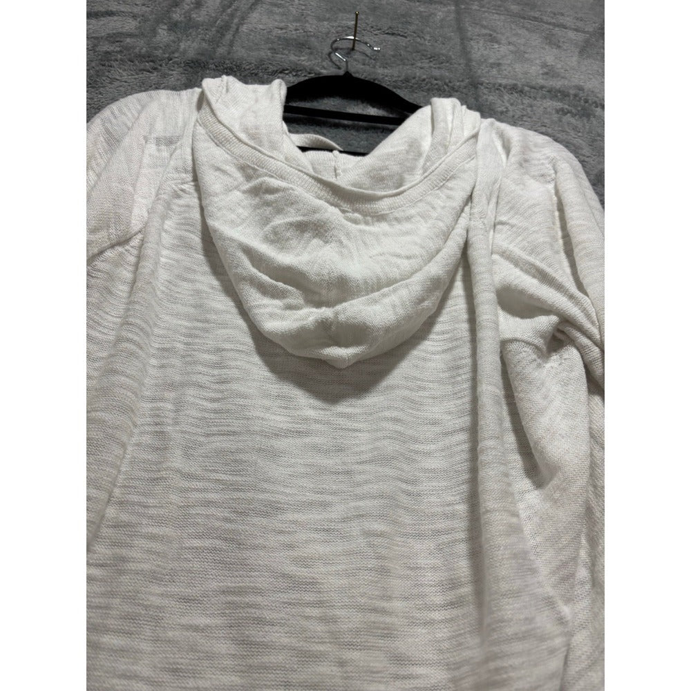 Daily Ritual XXL White Hooded Top Womens Cozy Casual Pullover Sweater Boho