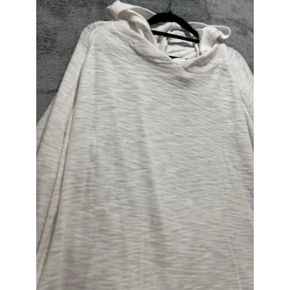 Daily Ritual XXL White Hooded Top Womens Cozy Casual Pullover Sweater Boho