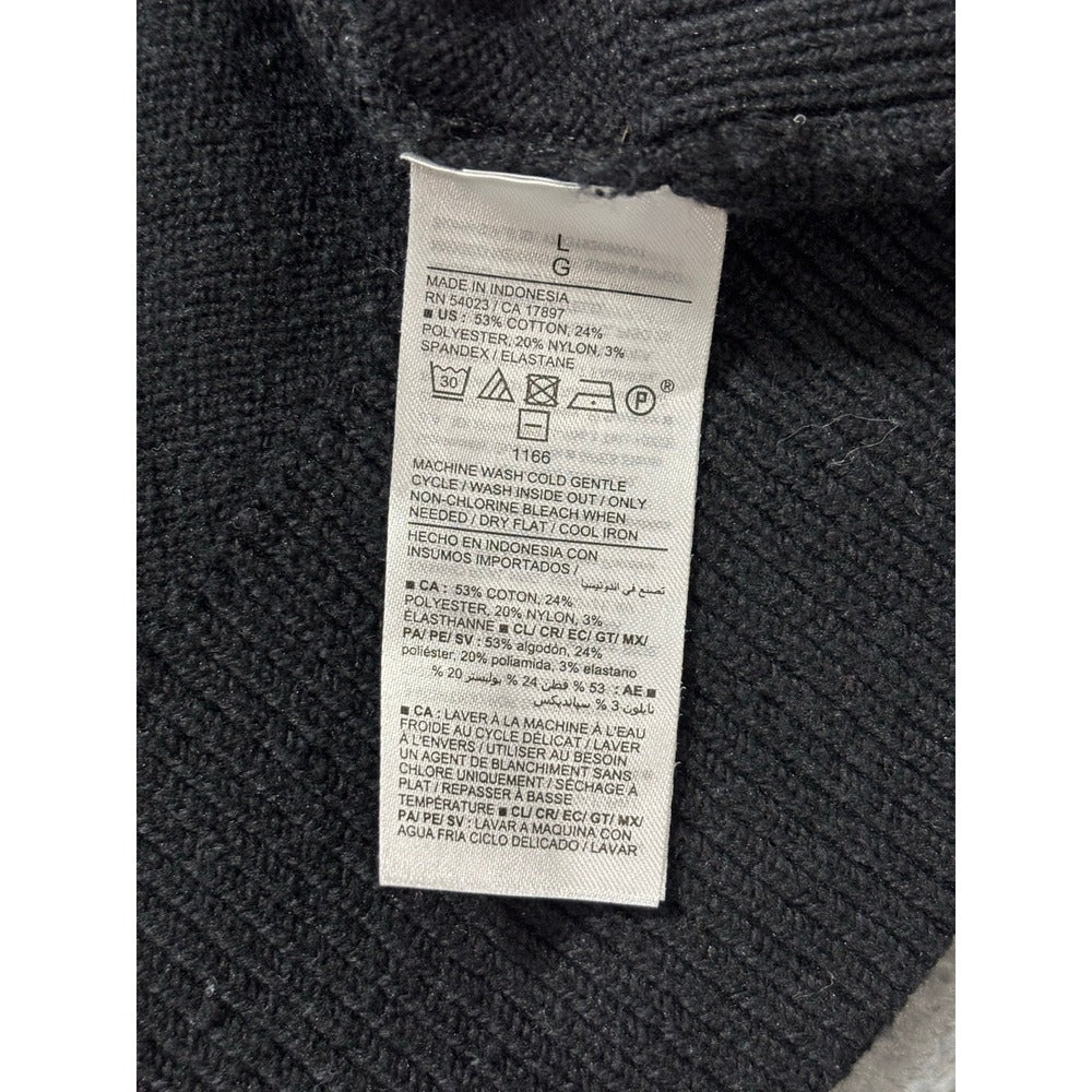 Old Navy L Black V-Neck Pullover Sweater Womens Casual Cozy Boho