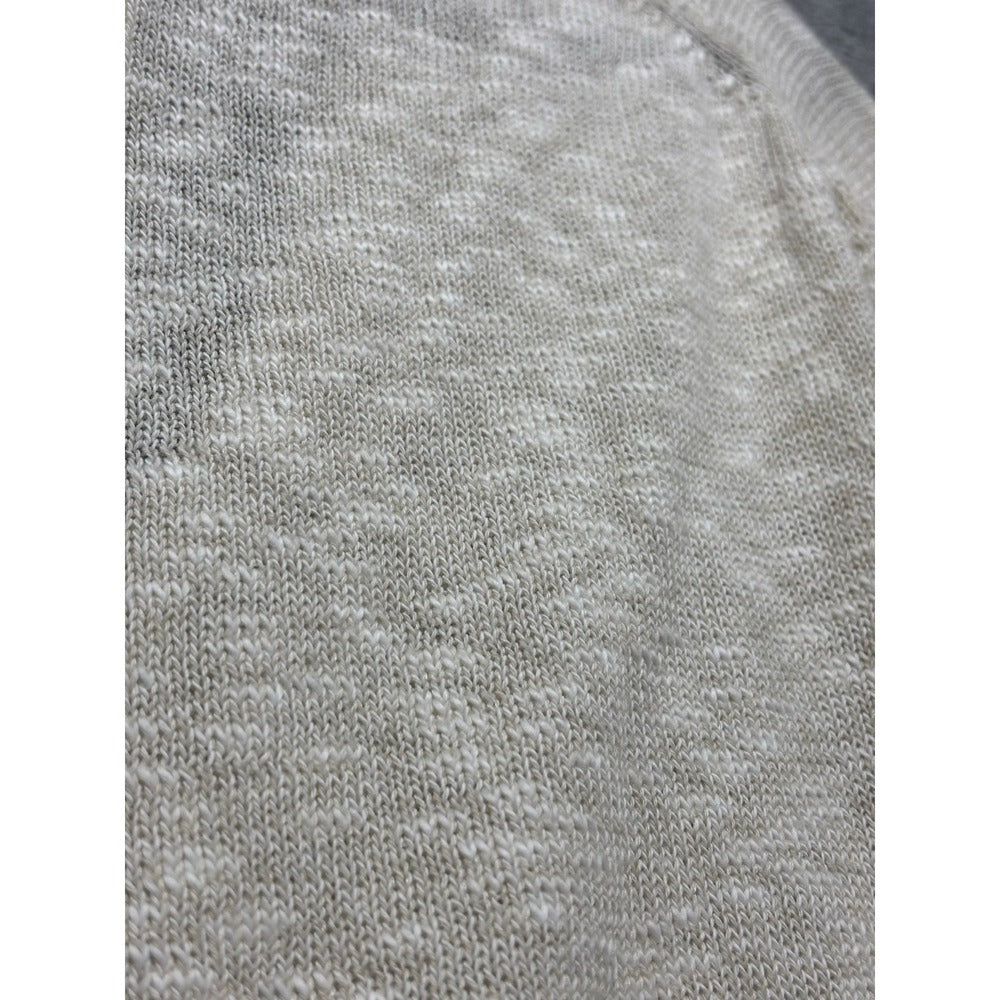 J.Crew Womens L Ivory V-Neck Cotton Knit Sweater NWT Relaxed Cozy