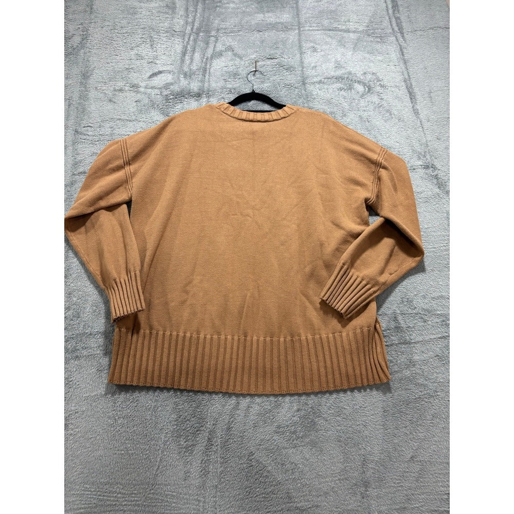 Banana Republic XL Camel Womens Crewneck Sweater Oversized Casual Cozy