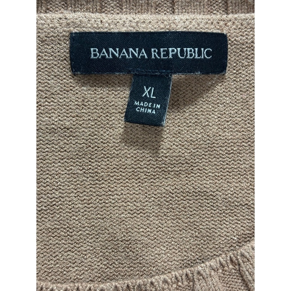 Banana Republic XL Camel Womens Crewneck Sweater Oversized Casual Cozy