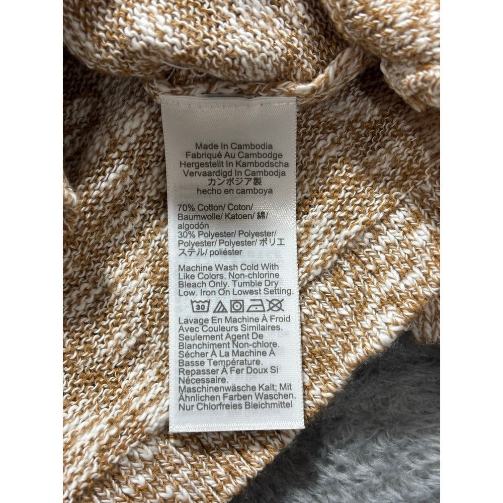 J.Crew Womens L Brown Marl V-Neck Pullover Sweater NWT Cozy Casual