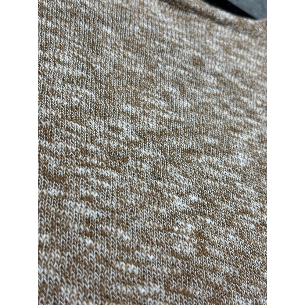 J.Crew Womens L Brown Marl V-Neck Pullover Sweater NWT Cozy Casual