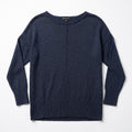Banana Republic XL Womens Navy Blue Linen Blend Pullover Sweater Casual Boho