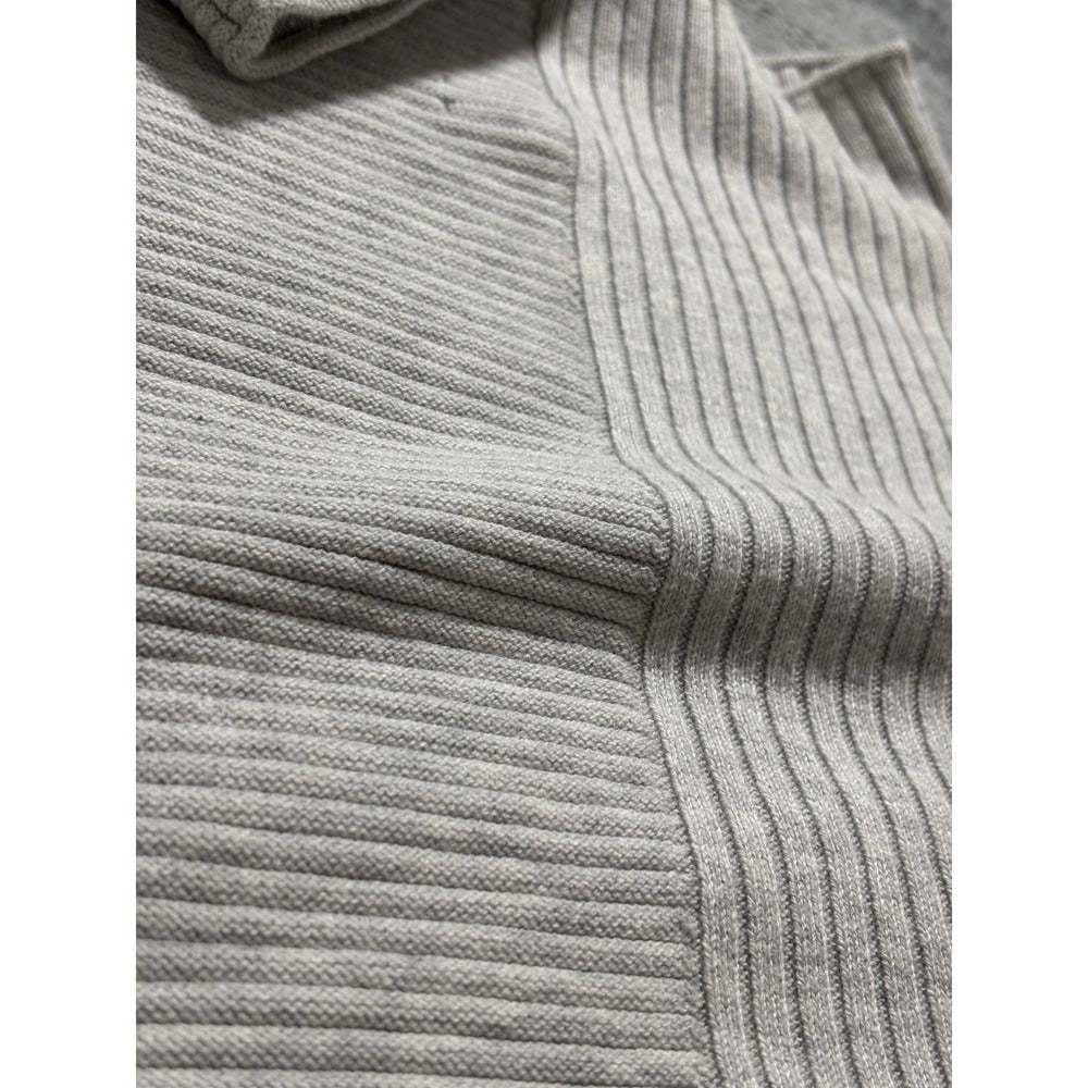 Banana Republic XL Womens Gray Mixed Rib Mock Neck Sweater
