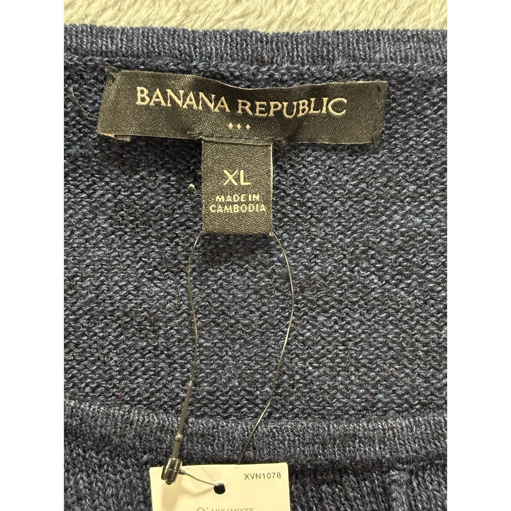 Banana Republic XL Navy Womens NWT Pullover Sweater Cozy Knit Top