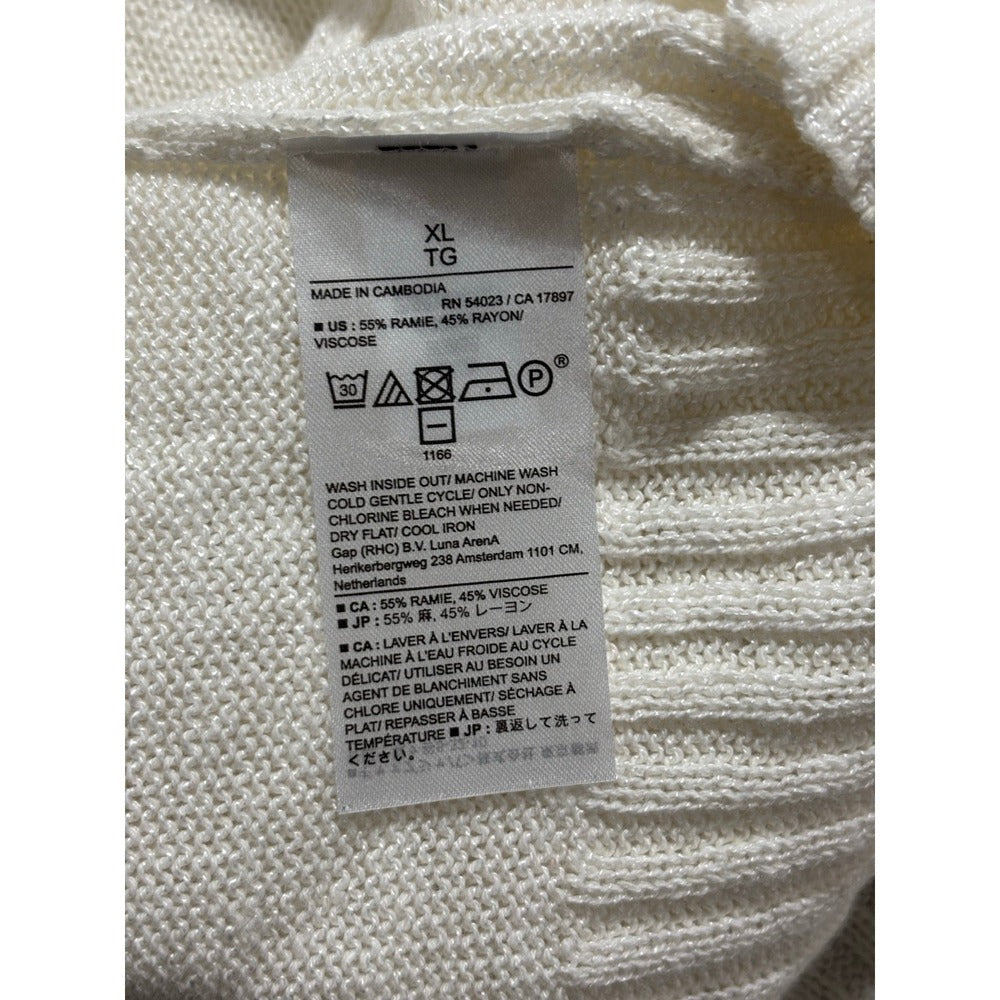 Banana Republic XL Ivory Womens NWT Sweater Cozy Knit Pullover