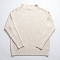 Banana Republic XL Ivory Ribbed Mock Neck Sweater Womens Casual Cozy