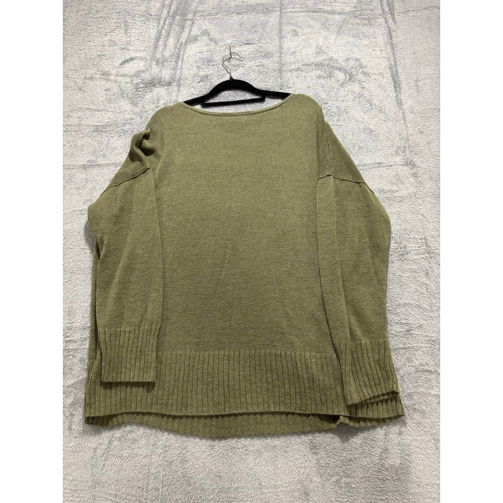 Banana Republic XL Olive Green Womens Sweater Casual Cozy Boho Pullover