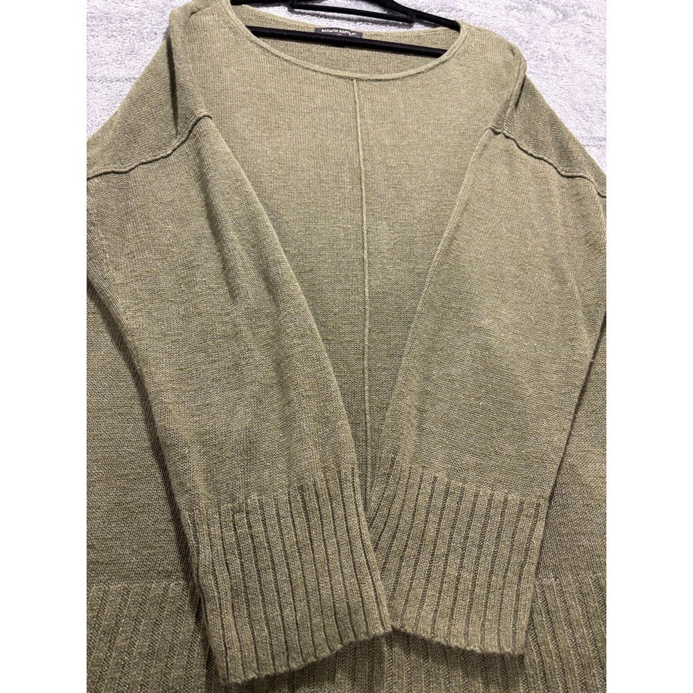 Banana Republic XL Olive Green Womens Sweater Casual Cozy Boho Pullover