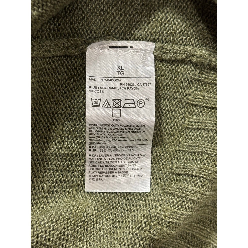 Banana Republic XL Olive Green Womens Sweater Casual Cozy Boho Pullover