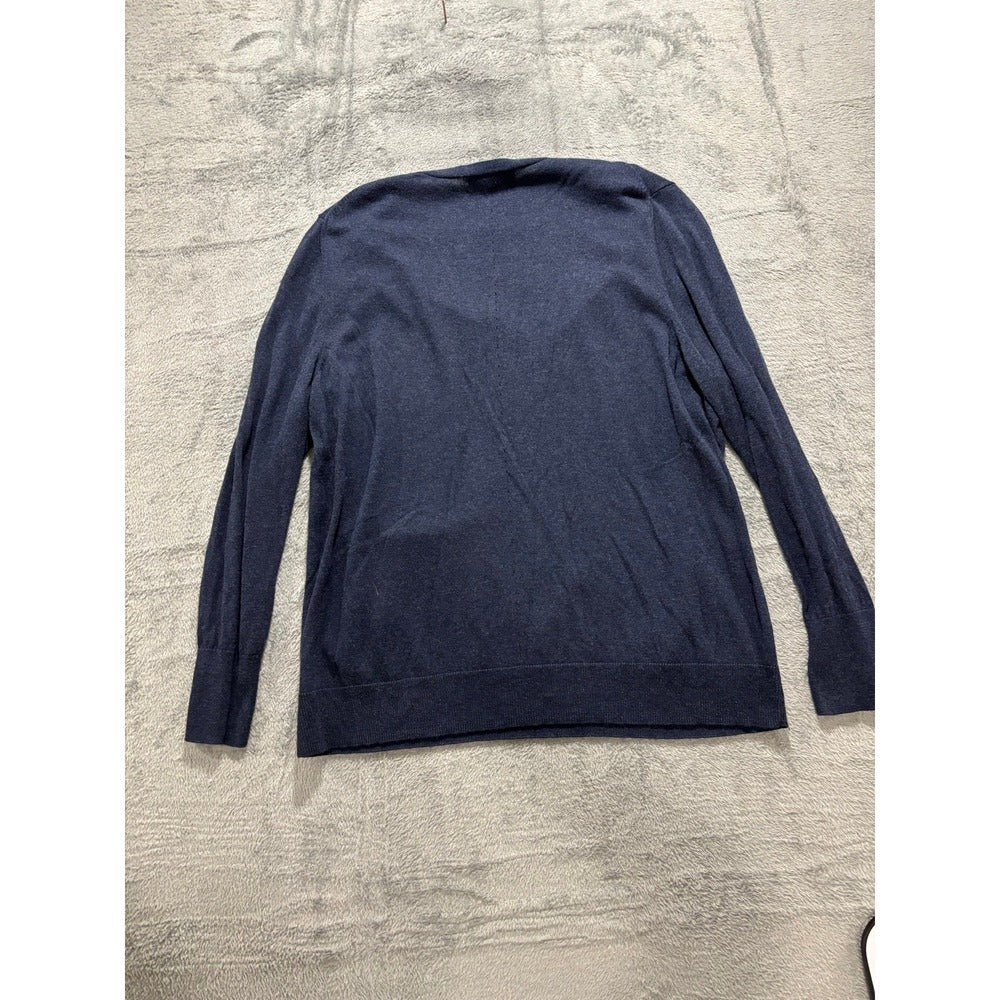 Banana Republic Womens XXL Navy Blue Premium Luxe V-Neck Sweater Cozy
