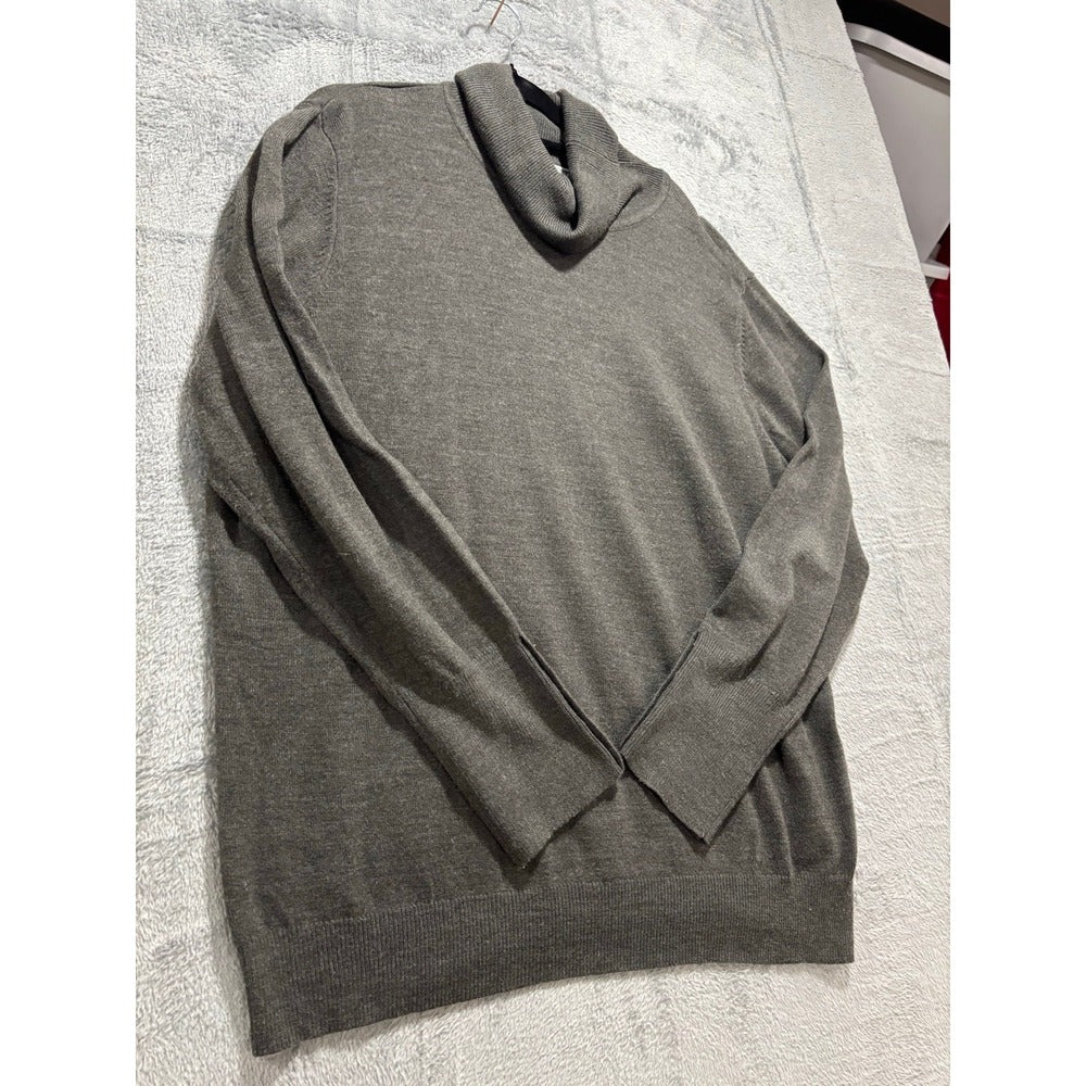JM Collection XXL Gray Turtleneck Sweater Womens Cowl Neck Cozy Casual