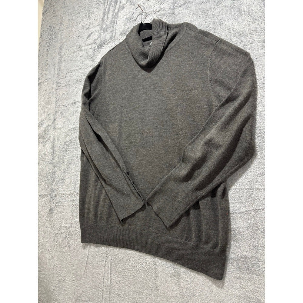 JM Collection XXL Gray Turtleneck Sweater Womens Cowl Neck Cozy Casual