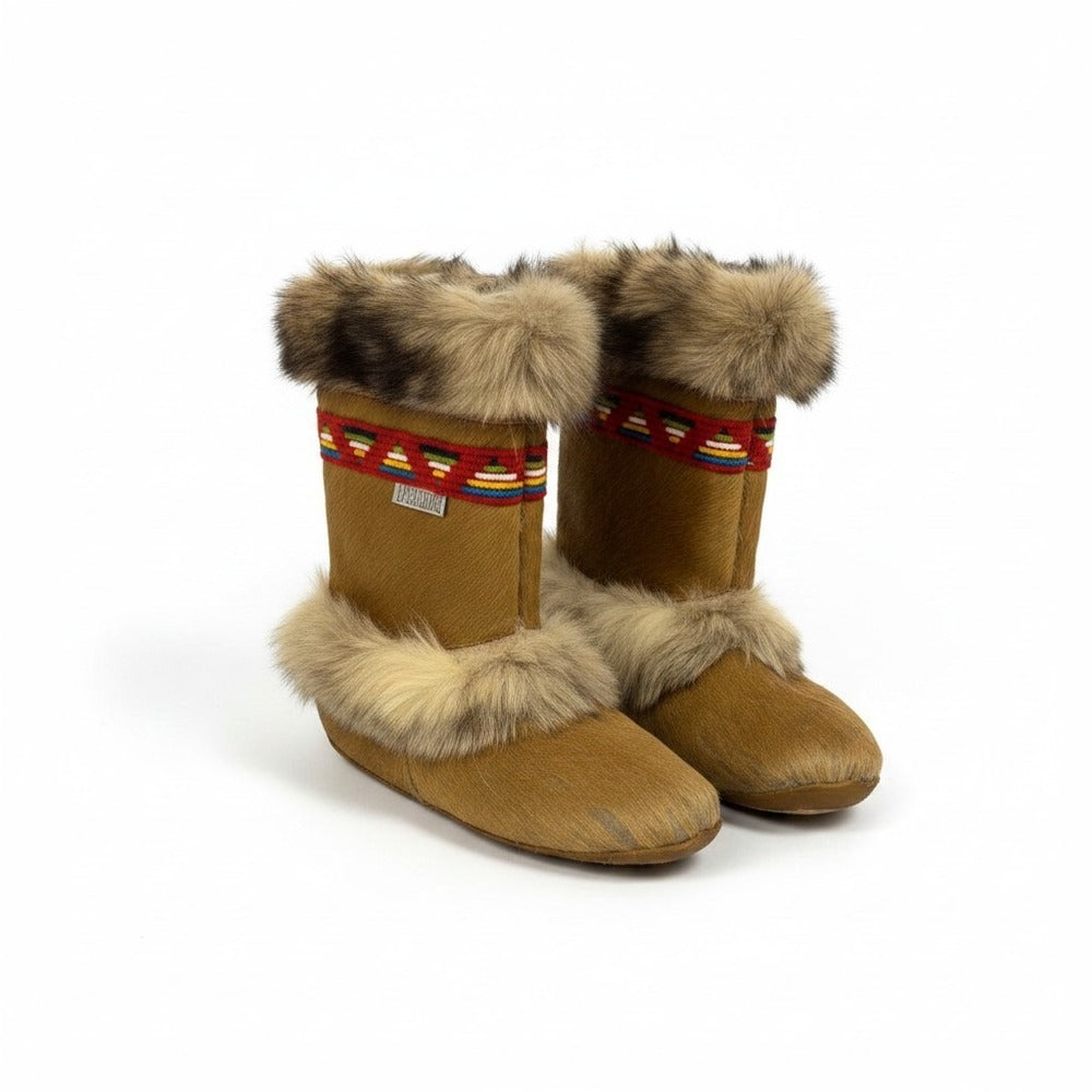 Tecnica Womens EU 40 Tan Cow Hair Apres Ski Winter Snow Boots Vintage Boho Chic