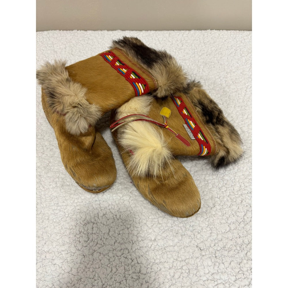 Tecnica Womens EU 40 Tan Cow Hair Apres Ski Winter Snow Boots Vintage Boho Chic