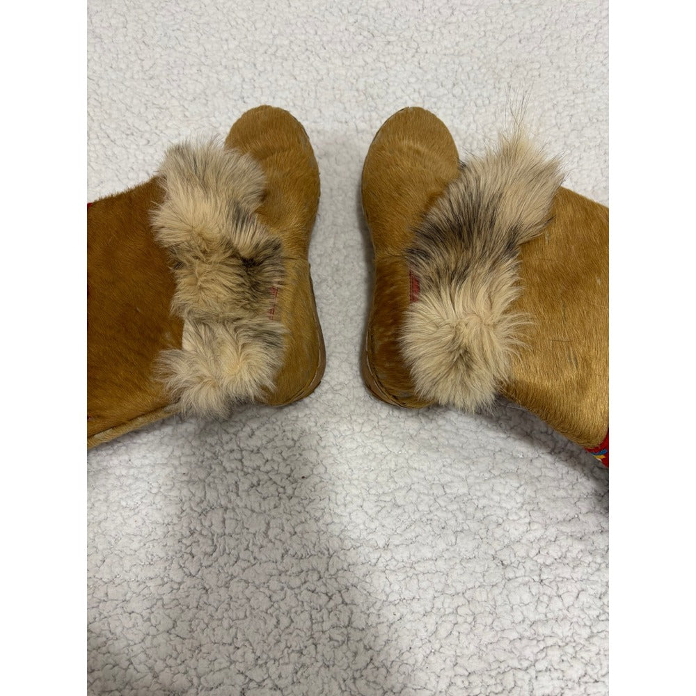 Tecnica Womens EU 40 Tan Cow Hair Apres Ski Winter Snow Boots Vintage Boho Chic