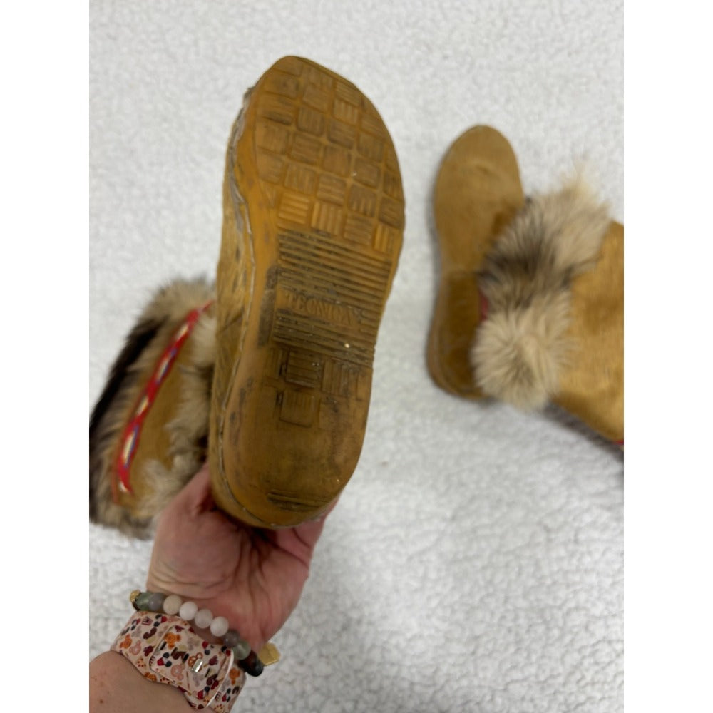 Tecnica Womens EU 40 Tan Cow Hair Apres Ski Winter Snow Boots Vintage Boho Chic