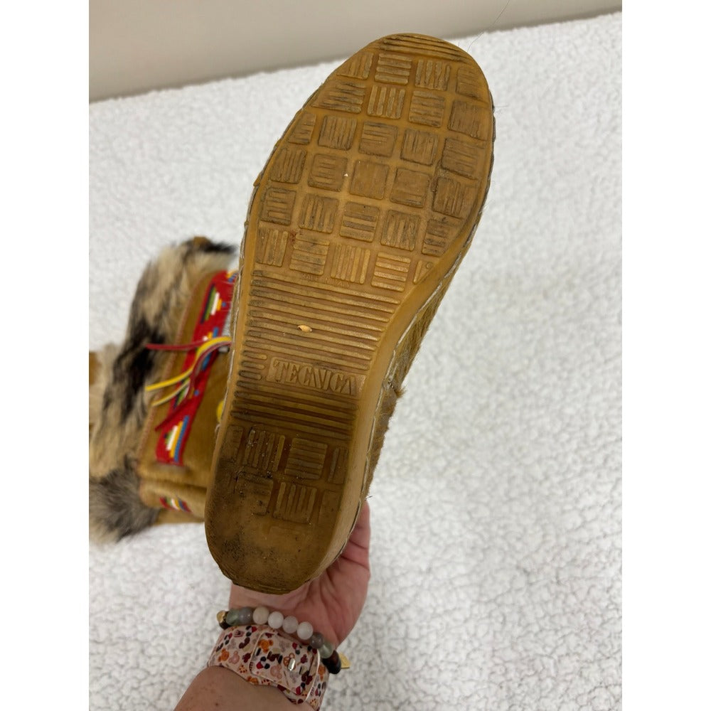 Tecnica Womens EU 40 Tan Cow Hair Apres Ski Winter Snow Boots Vintage Boho Chic