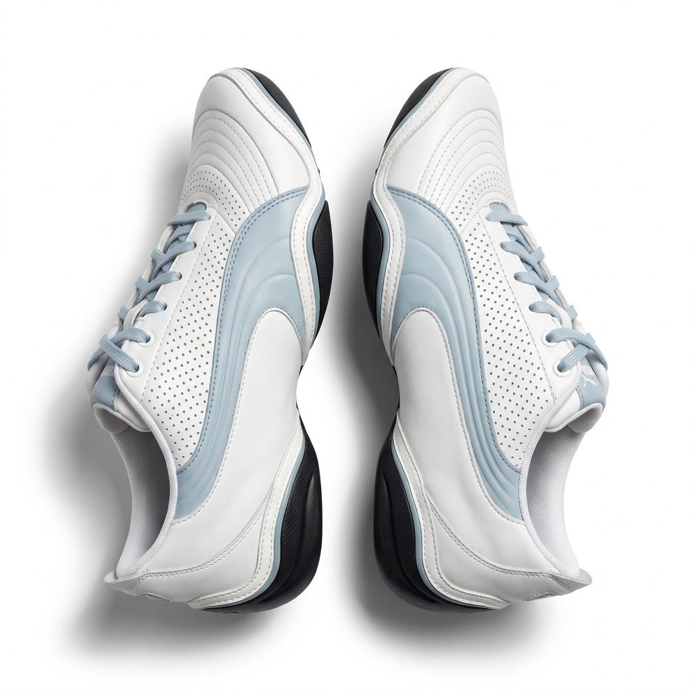 Puma Womens 9 White Light Blue Sneakers Athleisure Casual Shoes