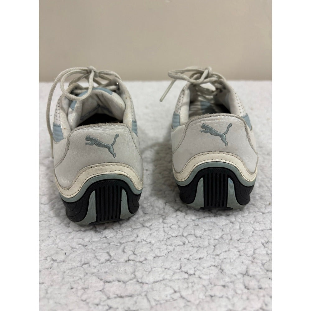 Puma Womens 9 White Light Blue Sneakers Athleisure Casual Shoes