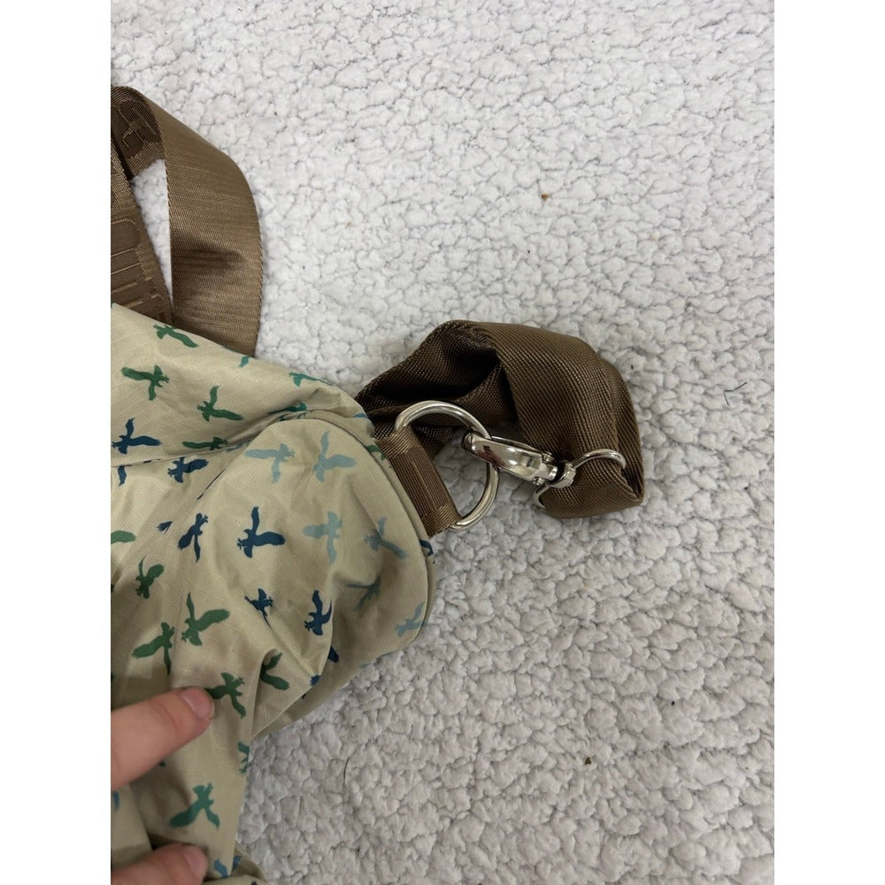 American Eagle Outfitters OS Tan Duffel Bag Eagle Print Ripstop Casual Travel