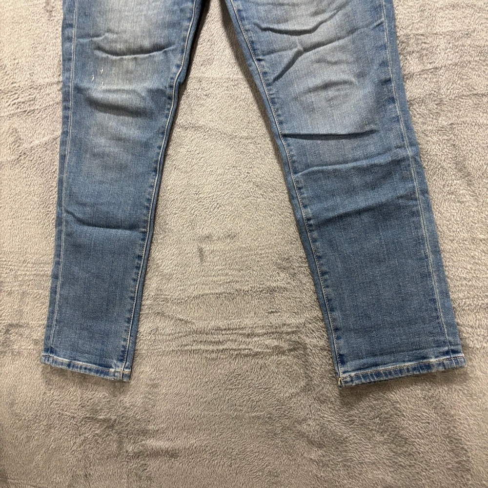 LOFT 6 Womens Blue Modern Denim Crop Jeans Casual Distressed Skinny