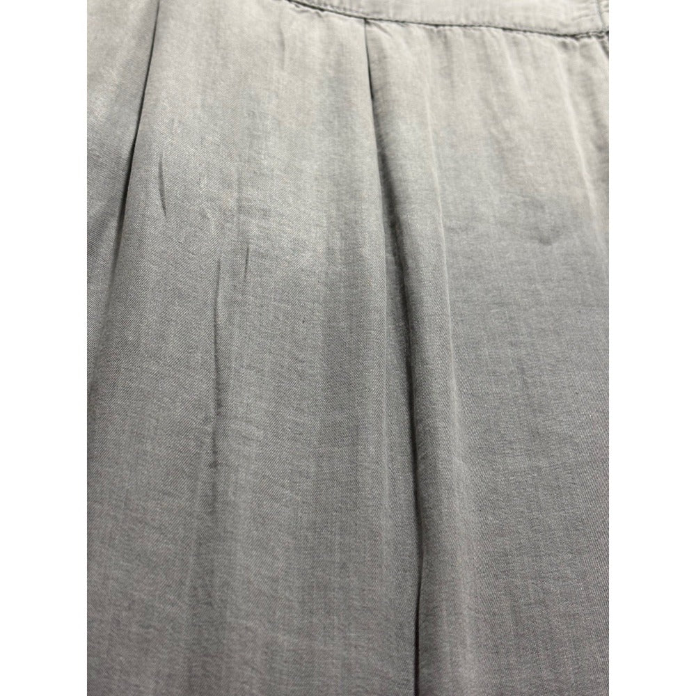 Terre Bleue S Gray Womens Sleeveless Henley Tunic High-Low Hem Boho Casual