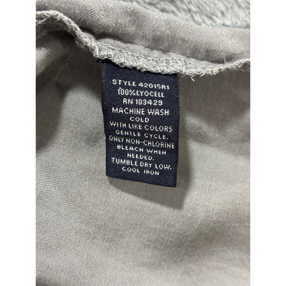 Terre Bleue S Gray Womens Sleeveless Henley Tunic High-Low Hem Boho Casual