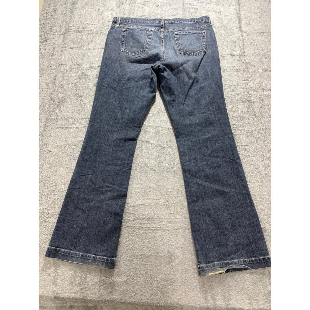 GAP 14L Blue Denim Long and Lean Flare Jeans Womens Vintage Boho Casual