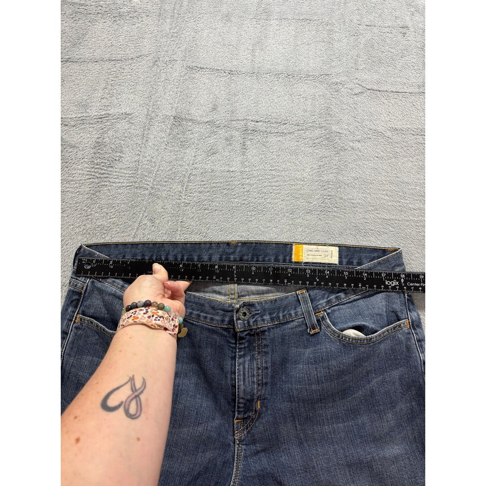 GAP 14L Blue Denim Long and Lean Flare Jeans Womens Vintage Boho Casual