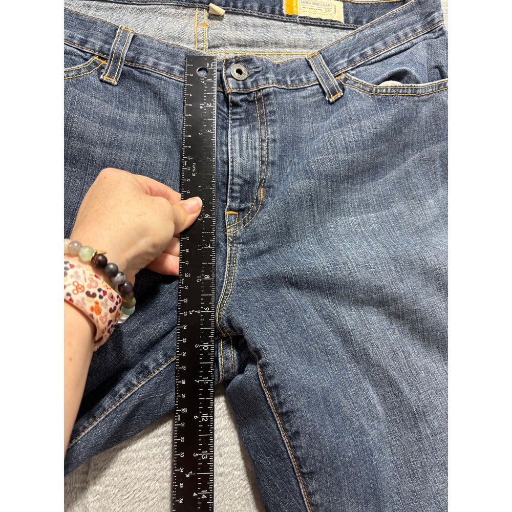 GAP 14L Blue Denim Long and Lean Flare Jeans Womens Vintage Boho Casual