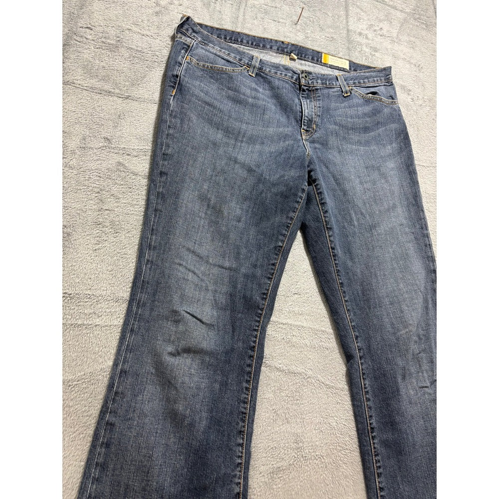 GAP 14L Blue Denim Long and Lean Flare Jeans Womens Vintage Boho Casual