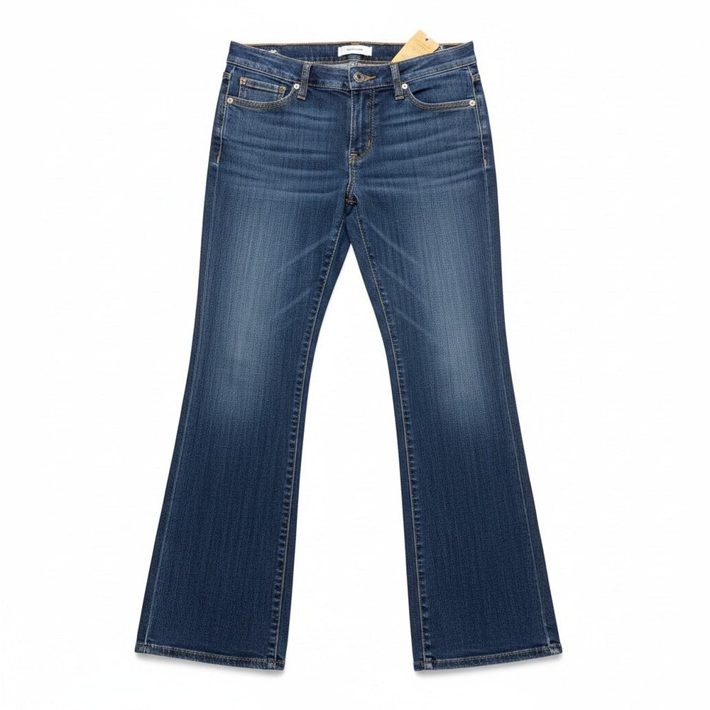 Gap Womens 12L Blue Long and Lean Flare Jeans Denim Stretch Vintage Boho Casual